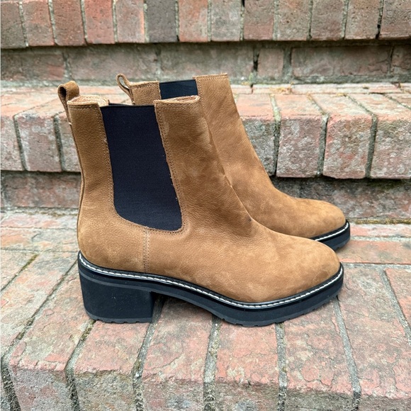 Madewell Brown Leather Boots Size 11M Women’s Boots Carina Platform Chelsea - Picture 5 of 11